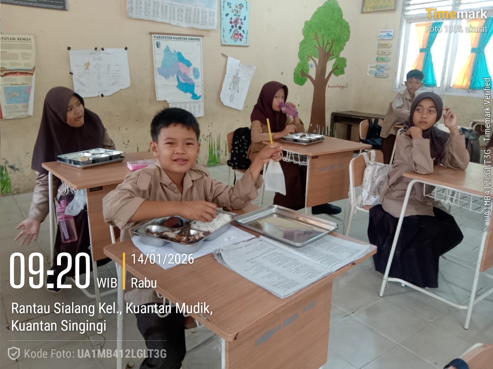 Polsek Kuantan Mudik Monitoring Program Makan Bergizi Gratis Dukung Asta Cita Presiden RI